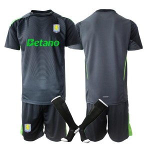Fotbalové Dres Aston Villa Brankářské Dětské Domácí Oblečení 2025-26 Krátký Rukáv (+ trenýrky)